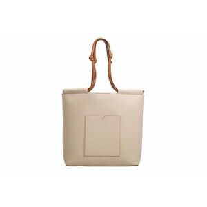 Von Holzhausen The Market Tote in Oat & Caramel - NWOT Vegan Technik-Leather